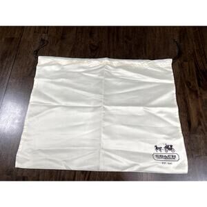Coach Cream Drawstring Dust Bag 19.5 x15 – Logo Horse & Carriage